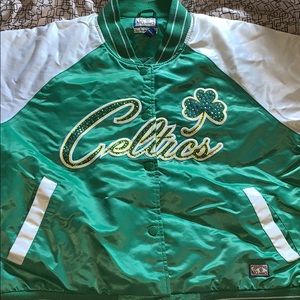 hardwood classics celtics bomber jacket
